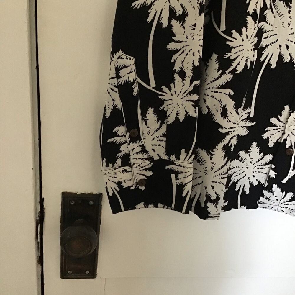 Kenny Flowers Island Classics tropical Black & White Palm tree  shirt. 3XL - Picture 2 of 7